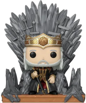 LA CASA DEL DRAGÓN POP! DELUXE VINYL FIGURA VISERYS ON THRONE 9 CM