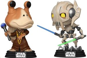 STAR WARS: THE CLONE WARS PACK DE 2 POP! VINYL FIGURAS CABEZÓN JAR JAR BINKS VS. GENERAL GRIEVOUS 9 CM