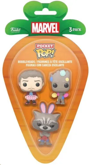 MARVEL PACK DE 3 FIGURAS POCKET POP! VINYL STARLORD GROOT ROCKET 4 CM