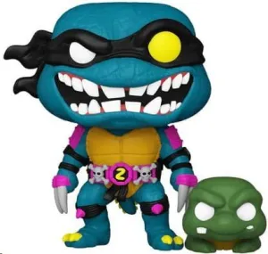 TORTUGAS NINJA POP & BUDDY! MOVIES VINYL FIGURA SLASH & PRE-MUTATED, TURTLE SLASH 9 CM