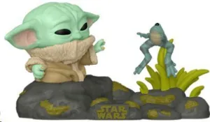 STAR WARS THE MANDALORIAN POP! DELUXE VINYL FIGURA GROGU CON RANA 9 CM 