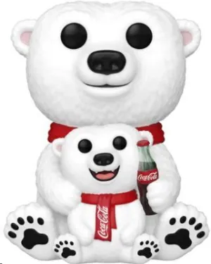 COCA-COLA FIGURA POP! AD ICONS VINYL POLAR BEAR WITH CUB 9 CM