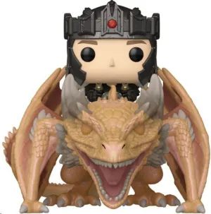 LA CASA DEL DRAGON POP! RIDES VINYL FIGURA AEGON TARGARYEN & SUNFYRE 14 CM