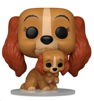 LA DAMA Y EL VAGABUNDO FIGURA POP! DISNEY VINILO DAMA CON CACHORRO 9 CM