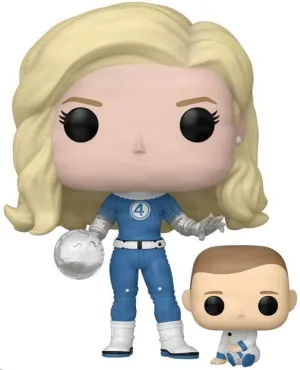 LOS CUATRO FANTÁSTICOS: PRIMEROS PASOS POP! & BUDDY MARVEL VINYL FIGURA INVISIBLE WOMAN & FRANKLIN 9 CM