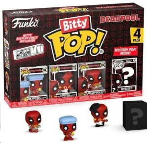 DEADPOOL PACK 4 FIGURAS BITTY POP! VINYL BATHTIME 2,5 CM