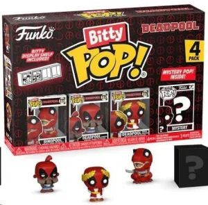 DEADPOOL PACK 4 FIGURAS BITTY POP! VINYL DINOPOOL 2,5 CM