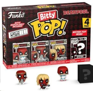 DEADPOOL PACK 4 FIGURAS BITTY POP! VINYL SLEEPOVER 2,5 CM