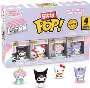 HELLO KITTY AND FRIENDS PACK DE 4 FIGURAS BITTY POP! VINYL SERIES 3 2 CM