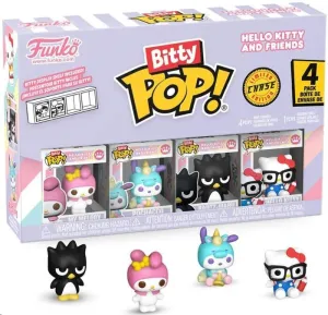 HELLO KITTY AND FRIENDS PACK DE 4 FIGURAS BITTY POP! VINYL SERIES 4 2 CM