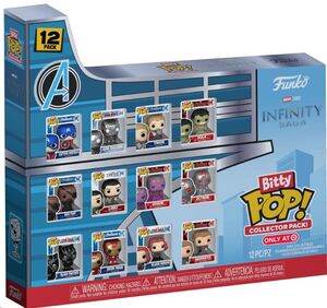 MARVEL PACK DE 12 FIGURAS BITTY POP! VINYL VENGADORES INFINITY SAGA 2,5 CM