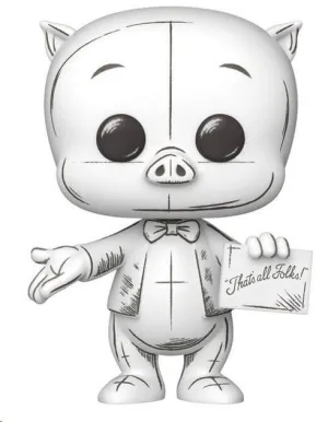 LOONEY TUNES FIGURA POP! SKETCHED DECO VINYL PORKY 9CM