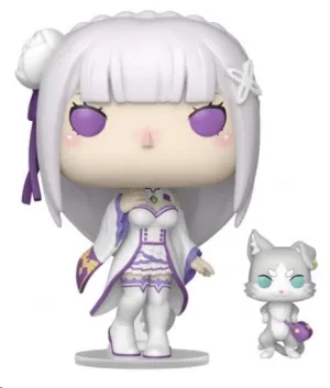 RE:ZERO POP!&BUDDY ANIMATION VINYL FIGURA EMILIA CON PUCK 9 CM
