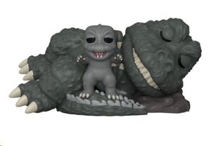 GODZILLA SUPER SIZED POP! MOVIES VINYL FIGURA SLEEPING GODZILLA WITH MINILLA 15 CM