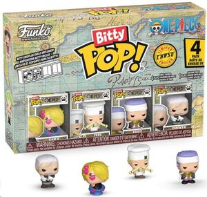 ONE PIECE PACK DE 4 FIGURAS BITTY POP! VINYL SANJI 2,5 CM