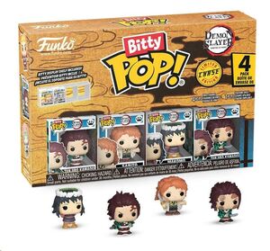 GUARDIANES DE LA NOCHE PACK DE 4 FIGURAS BITTY POP! VYNIL TANJIRO 2,5 CM