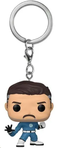 LOS CUATRO FANTÁSTICOS: PRIMEROS PASOS LLAVEROS POCKET POP! VINYL MISTER FANTASTIC 4 CM