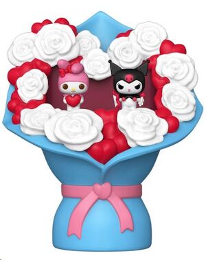 SANRIO PACK DE 2 FIGURAS BITTY POP! BOUQUET VINYL MY MELODY & KUROMI (VALENTINE) 4 CM