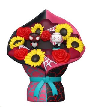 MARVEL PACK DE 2 FIGURAS BITTY POP! BOUQUET VINYL MILES MORALES & GHOST SPIDER (VALENTINE) 4 CM