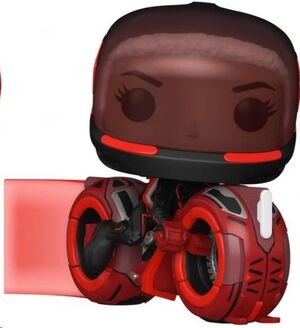 TRON: ARES POP! MOVIES VINYL FIGURA ATHENA WITH LIGHT CYCLE 9 CM
