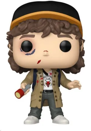 STRANGER THINGS POP! TV VINYL FIGURA DUSTIN HENDERSON BATTLE DAMAGED EXCLUSIVE 9 CM