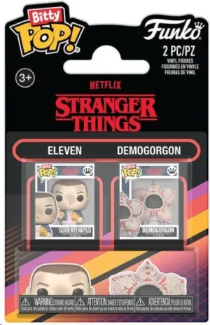 STRANGER THINGS PACK DE 2 FIGURAS BITTY POP! VINYL ELEVEN & DEMOGORGON 2,5 CM