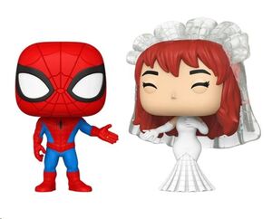 MARVEL VINYL- 2-PACK SPIDER-MAN AND MJ POP