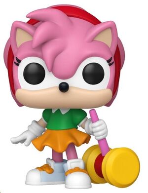 SONIC THE HEDGEHOG POP! GAMES VINYL FIG AMY ROSE WITH PIKO HAMMER 9 CM