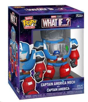 MARVEL FIGURA BITTY POP! BOTS WI- CA MECH W/CAP 11,7 CM