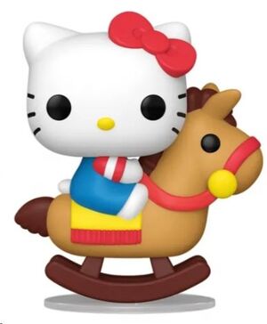 HELLO KITTY POP! FIGURA HELLO KITTY ON ROCKING HORSE 10 CM