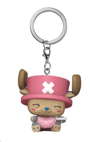 ONE PIECE POCKET POP! VINYL LLAVERO CHOPPER W/COTTON CANDY 4 CM