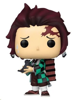 TANJIRO KAMADO CON CUERVO POP! VINYL FIGURA KIMETSU NO YAIBA - GUARDIANES DE LA NOCHE 9CM.