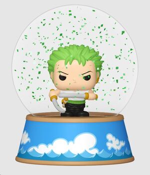 ONE PIECE MINIFIGURAS POP! ZORO GLITTER GLOBES 5 CM