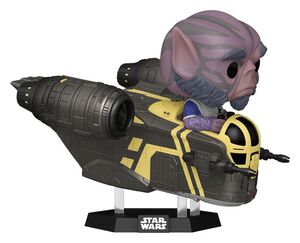 STAR WARS: THE MANDALORIAN AND GROGU FIGURA POP! RIDES DELUXE VINYL CABEZÓN ZEB ORRELIOS IN THE RAZOR CREST 9 CM