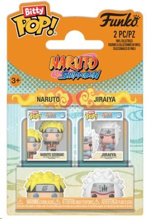 NARUTO SHIPPUDEN BITTY POP! PACK 2 FIGURAS NARUTO & JIRAIYA