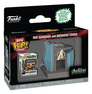 VENGADORES DOOMSDAY BITTY POP! TOWNS VINYL FIGURA RED GUARDIAN AND AVENGERS TOWER