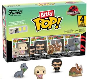 JURASSIC PARK PACK DE 4 FIGURAS BITTY POP! VINYL TRICERATOPS 2,5 CM