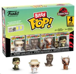 JURASSIC PARK PACK DE 4 FIGURAS BITTY POP! VINYL SERIES 2 2,5 CM
