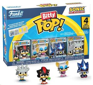 SONIC PACK DE 4 FIGURAS BITTY POP! VINYL SHADOW 2,5 CM