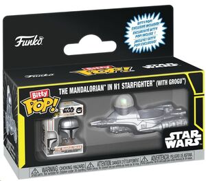STAR WARS BITTY POP! RIDE VINYL FIGURA N1 W/MANDO 2,5 CM