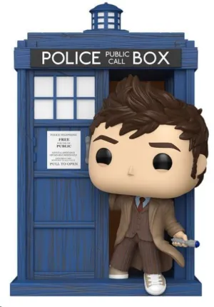DOCTOR WHO POP! RIDES DELUXE VINYL FIGURATENTH DOCTOR WITH TARDIS 9 CM