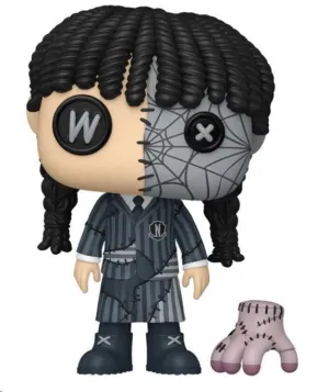WEDNESDAY POP! TELEVISON VINYL FIGURA PATCHWORK WEDNESDAY WITH THING 9 CM