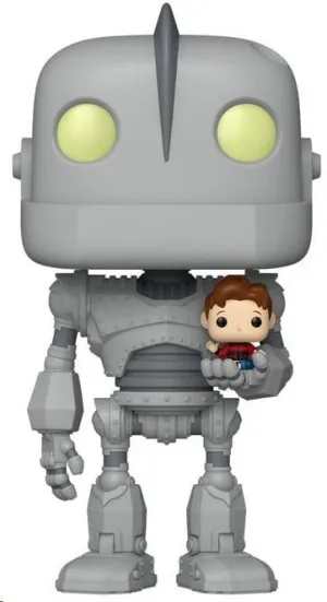 EL GIGANTE DE HIERRO SUPER SIZED POP! ANIMATION VINYL FIGURA IRON GIANT W/HOGARTH 15 CM