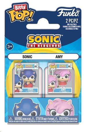 SONIC THE HEDGEHOG PACK DE 2 FIGURAS BITTY POP! VINYL SONIC & AMY ROSE 2 CM