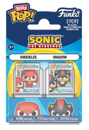 SONIC THE HEDGEHOG PACK DE 2 FIGURAS BITTY POP! VINYL KNUCKLES & SHADOW 2 CM