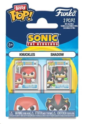 SONIC THE HEDGEHOG PACK DE 2 FIGURAS BITTY POP! VINYL KNUCKLES & SHADOW 2 CM