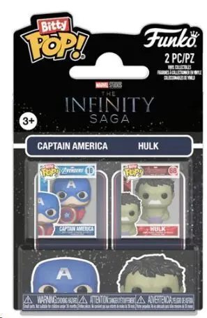 MARVEL THE INFINITY SAGA BITTY POP! PACK 2 MINIFIGURAS CAPTAIN AMERICA & HULK