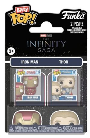 MARVEL THE INFINITY SAGA BITTY POP! PACK 2 MINIFIGURAS IRON MAN & THOR
