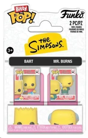 THE SIMPSONS FUNKO BITTY POP! PACK 2 MINIFIGURAS BART SIMPSON & MR. BURNS