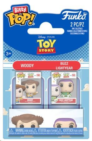 TOY STORY BITTY POP! VINYL FIGURAS WOODY & BUZZ LIGHTYEAR 2 CM